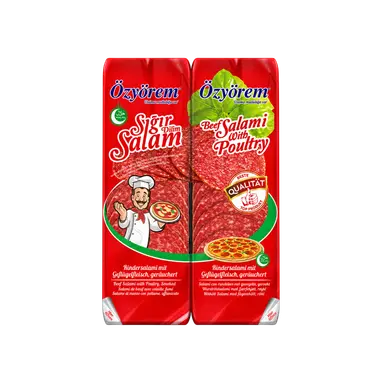 Özyörem Hovězí salám halal na pizzu